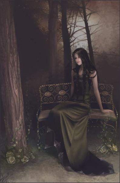 Une inconnue sur un banc